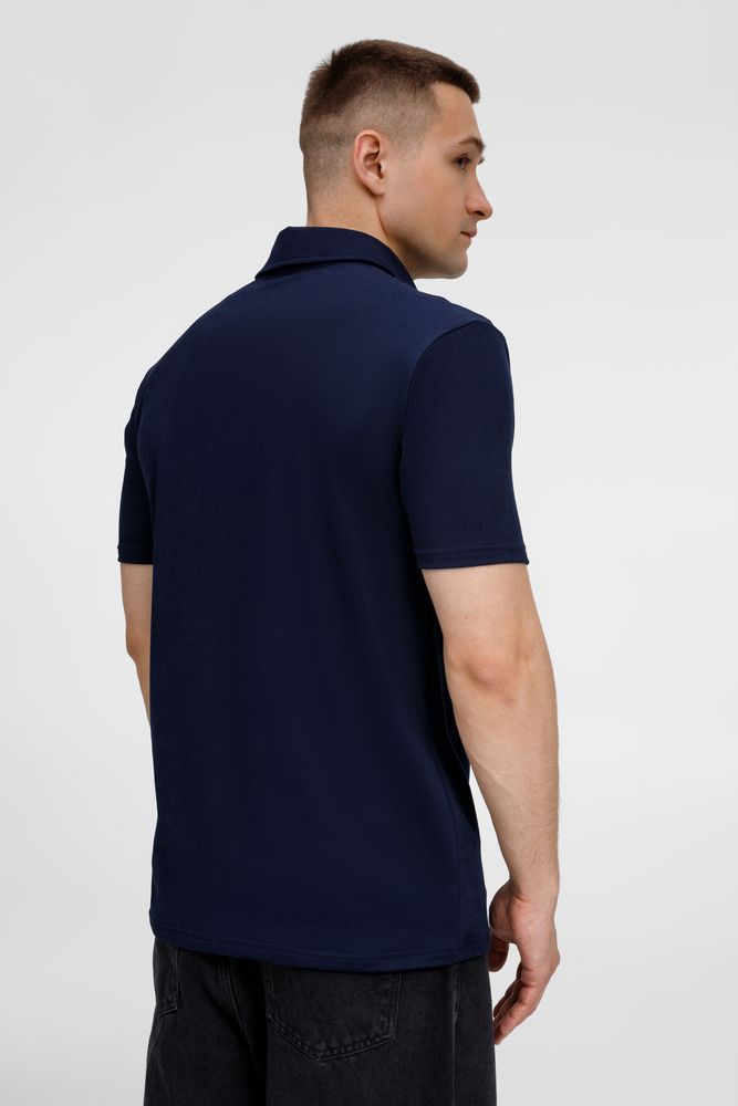 Рубашка поло унисекс Senti, темно-синяя — изображение 8