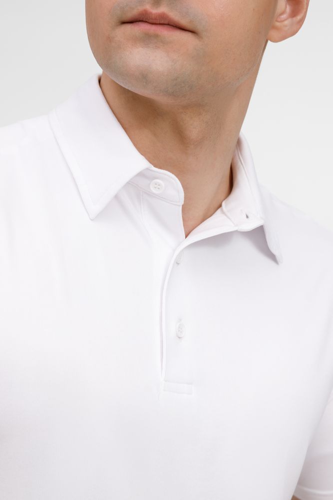 Рубашка поло унисекс Senti, белая — изображение 6