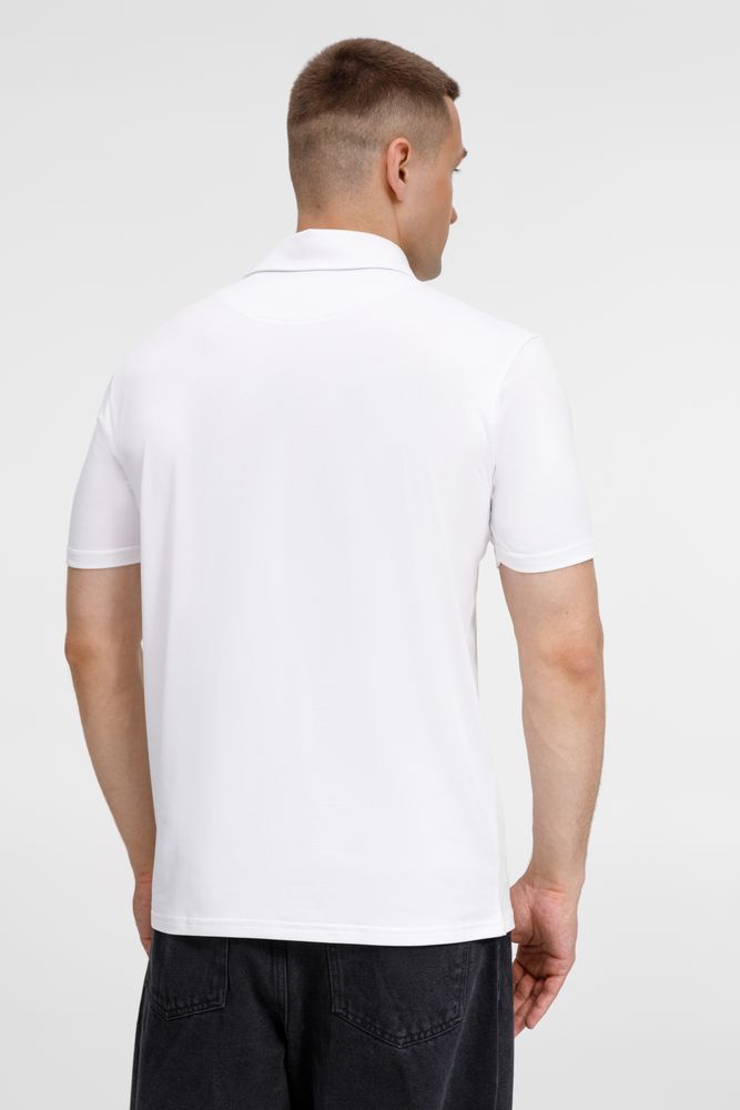 Рубашка поло унисекс Senti, белая — изображение 7