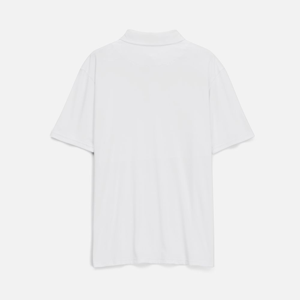 Рубашка поло унисекс Senti, белая — изображение 3