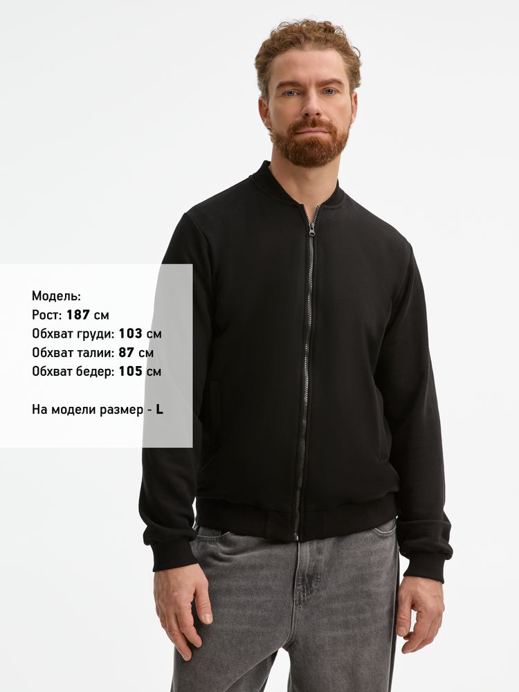 Бомбер унисекс Townie, черный — изображение 3