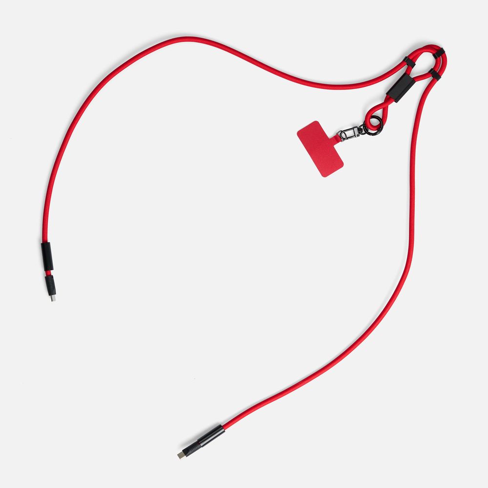 Кабель-ланьярд energyFlex Power Delivery 60 Вт, красный — изображение 3