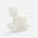 Свеча фигурная «Лошадка-качалка», белая