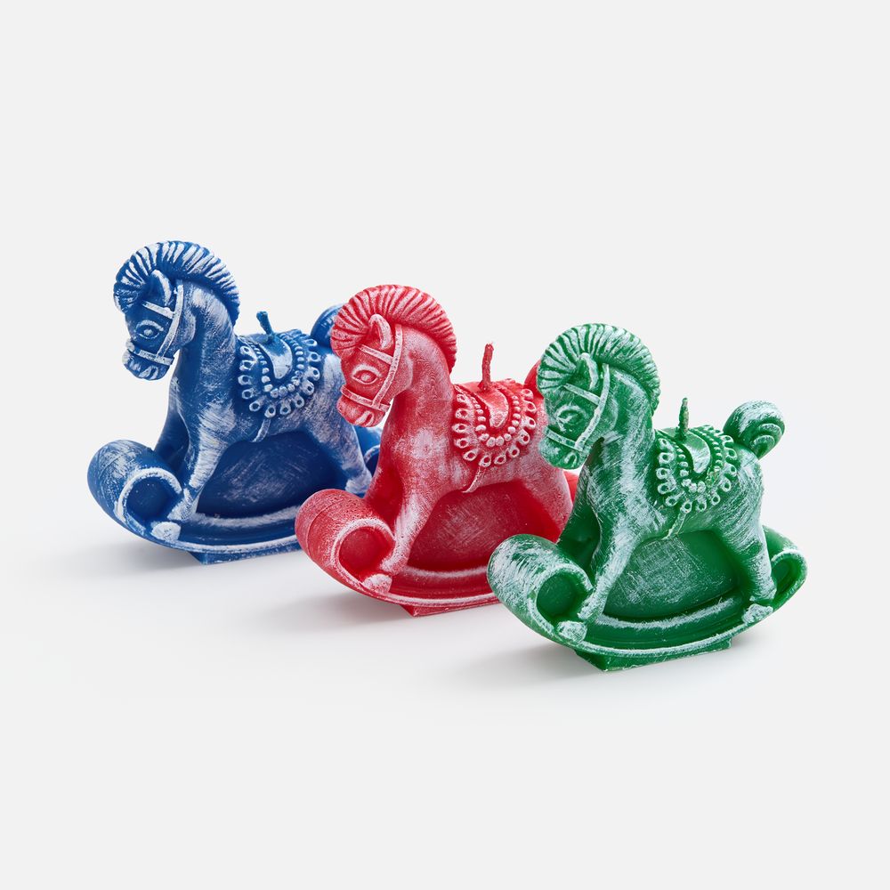 Свеча фигурная «Лошадка-качалка», красная — изображение 3