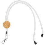 Шнурок для бейджа Tube Wood, белый