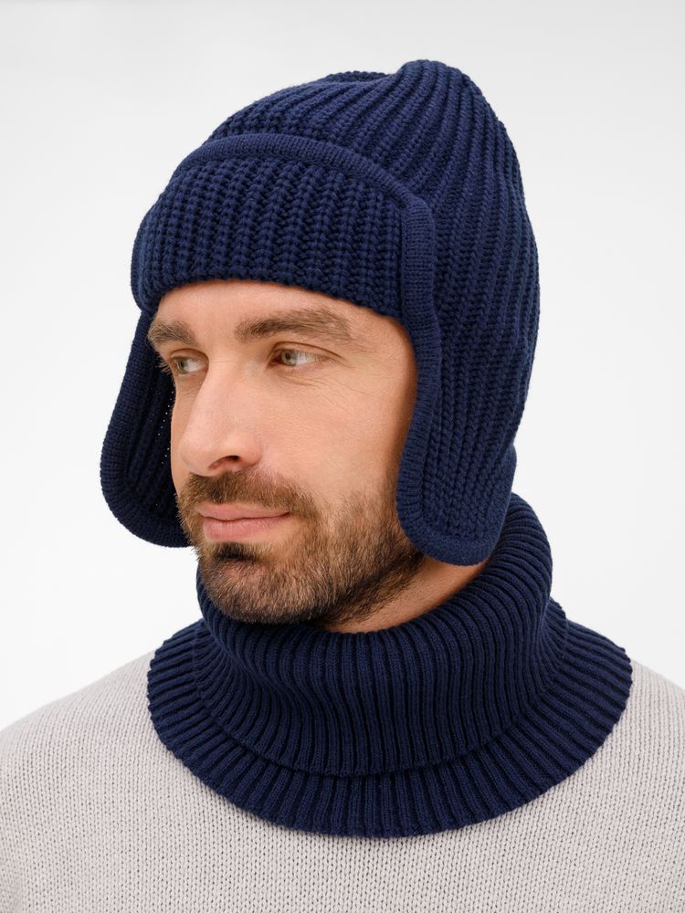 Шапка-ушанка Catch Match, темно-синяя — изображение 7