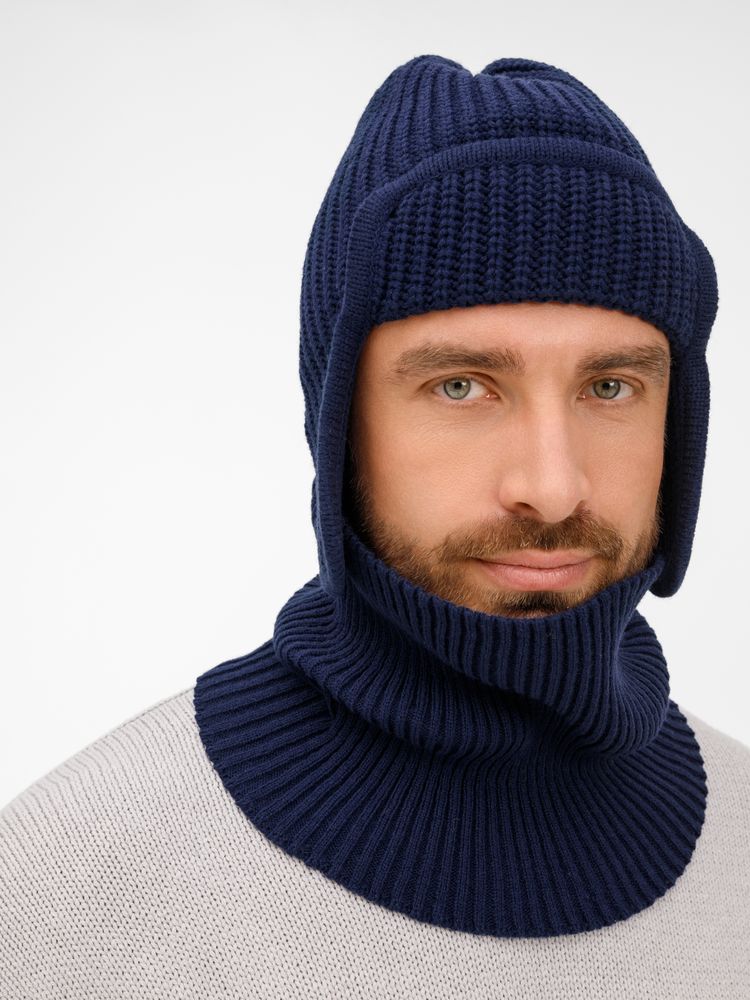 Шапка-ушанка Catch Match, темно-синяя — изображение 6