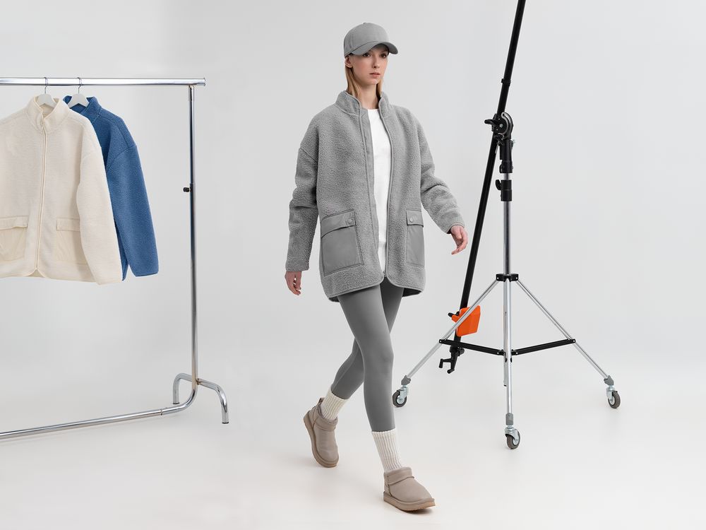 Куртка унисекс Oblako, светло-серая — изображение 10