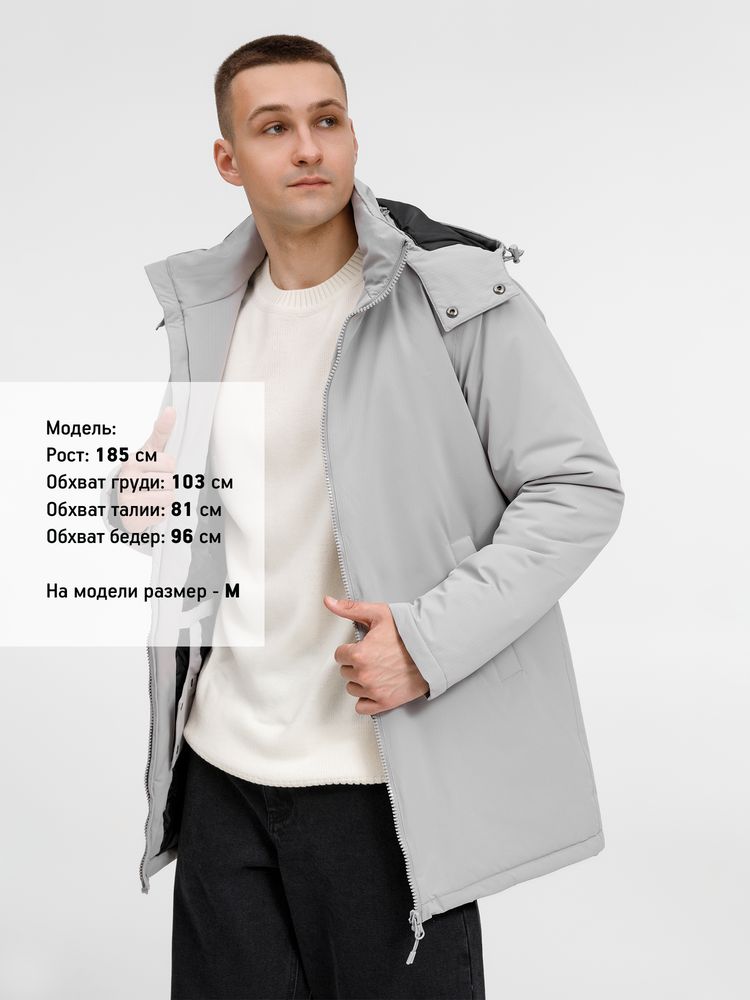 Куртка-парка унисекс Sfera, светло-серая — изображение 17