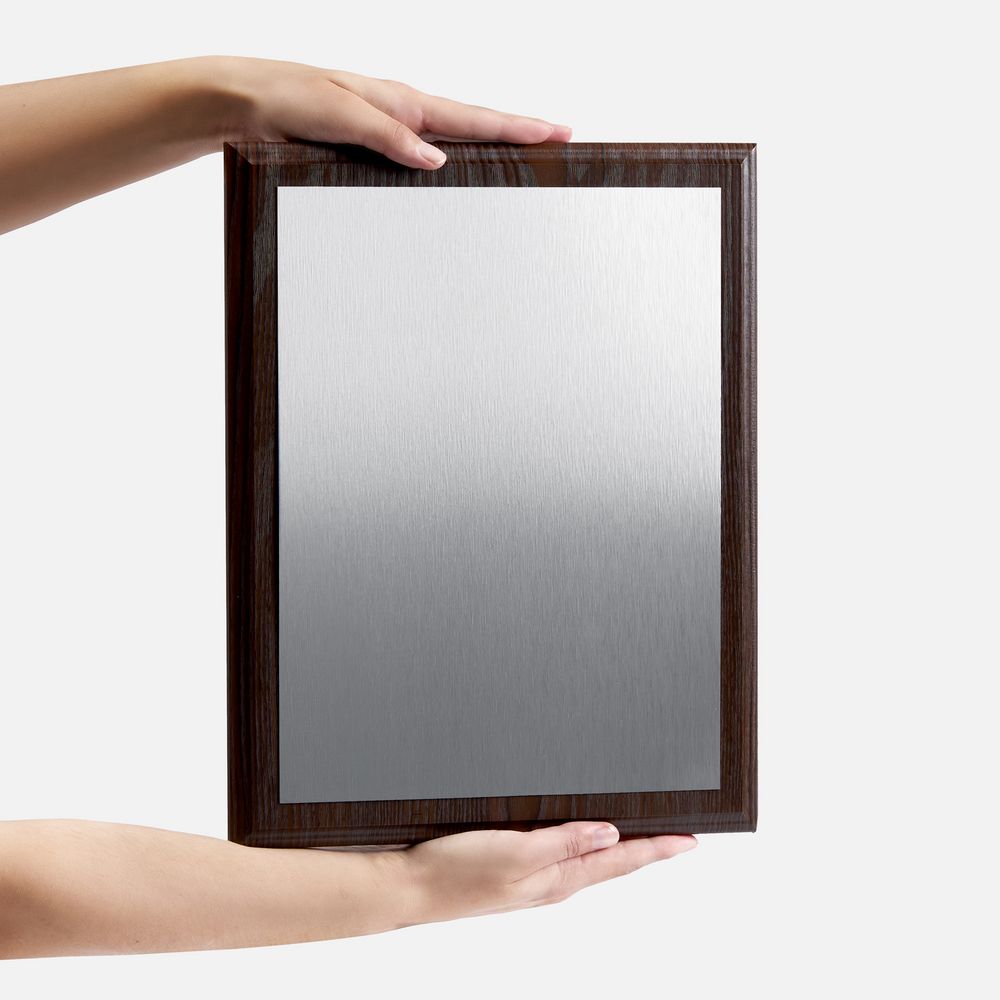 Плакетка Plaque XL, венге с серебристой пластиной — изображение 6