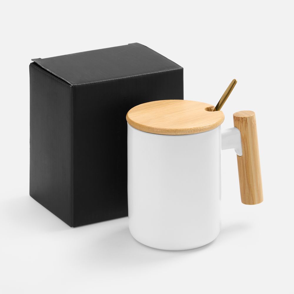 Кружка с ложкой Eco Fusion, белая — изображение 7