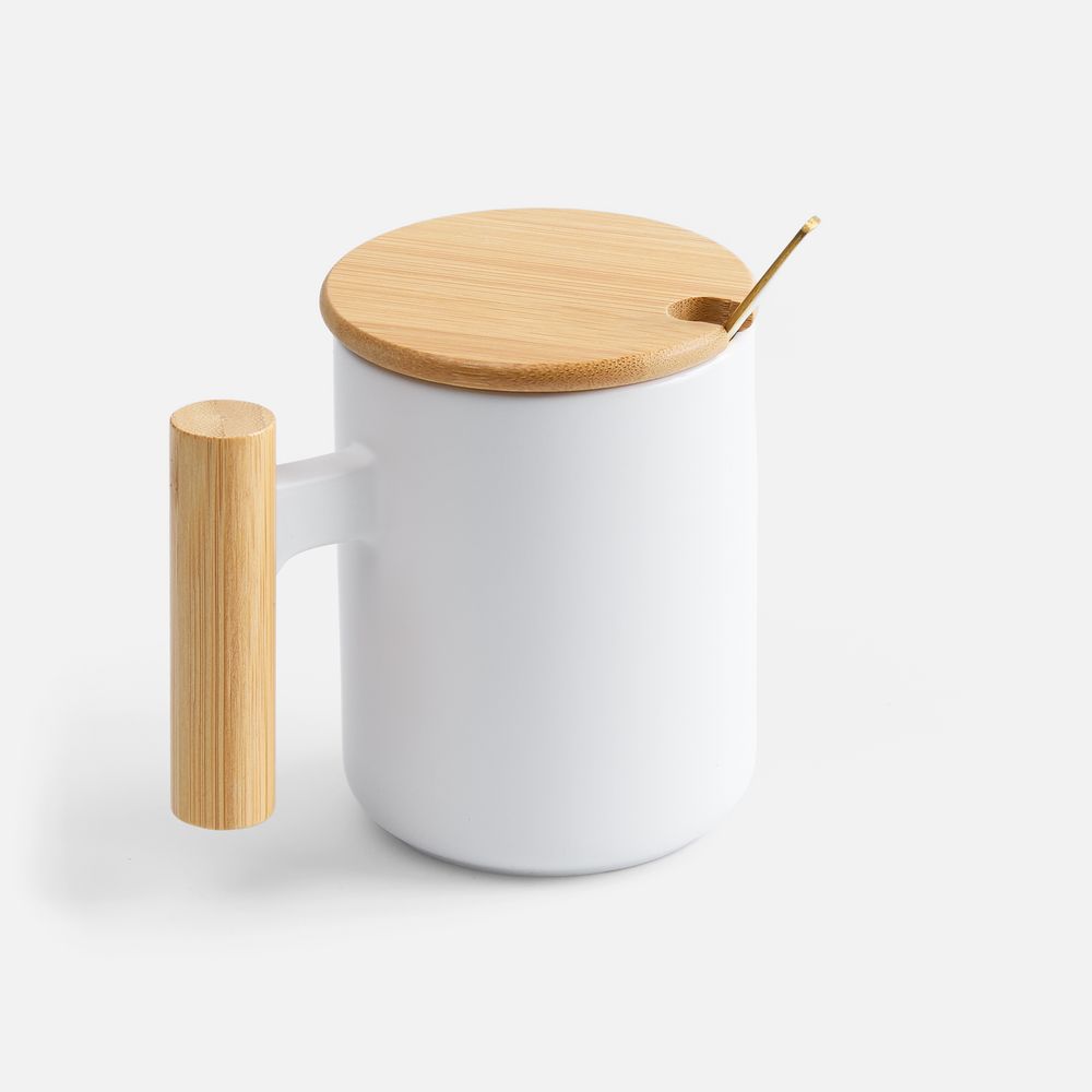 Кружка с ложкой Eco Fusion, белая — изображение 2