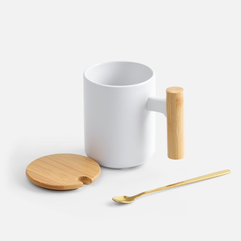 Кружка с ложкой Eco Fusion, белая — изображение 3