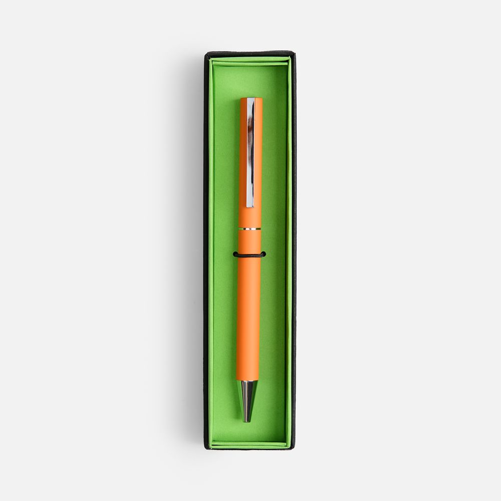 Ручка шариковая Blade Soft Touch в футляре, оранжевая — изображение 2