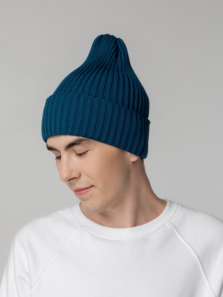 Шапка Yong, темно-синяя (морская волна) — изображение 3