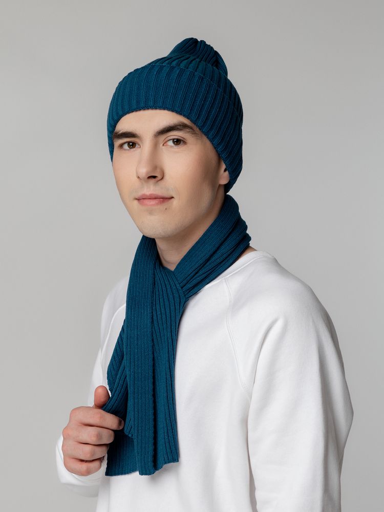 Шапка Yong, темно-синяя (морская волна) — изображение 4