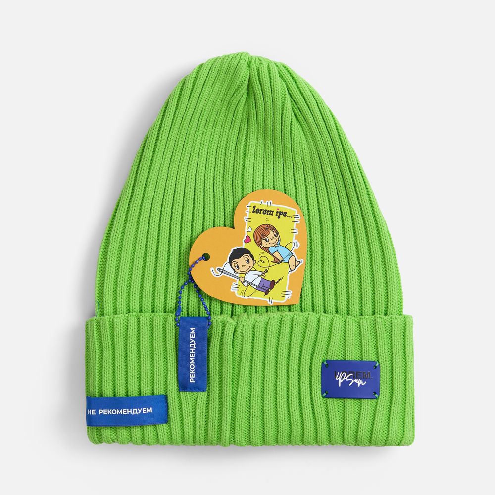 Шапка Yong, светло-зеленая (салатовая) — изображение 6