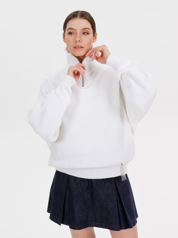 Джемпер Siluetti Birne, молочно-белый — изображение 5