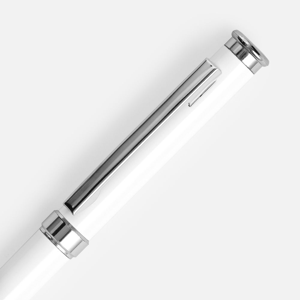 Ручка шариковая Finn Chrome, белая — изображение 3
