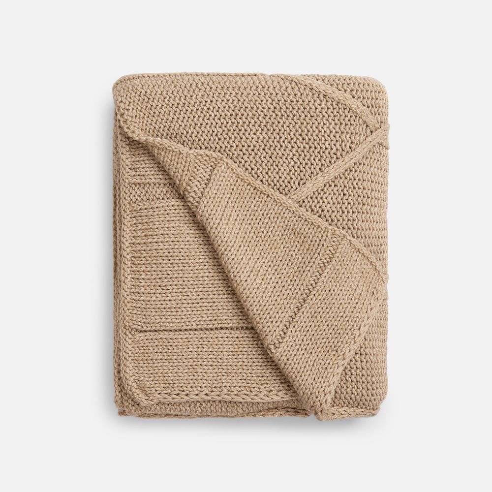 Плед Curve Verve, бежевый меланж — изображение 2