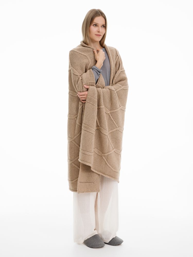 Плед Curve Verve, бежевый меланж — изображение 6