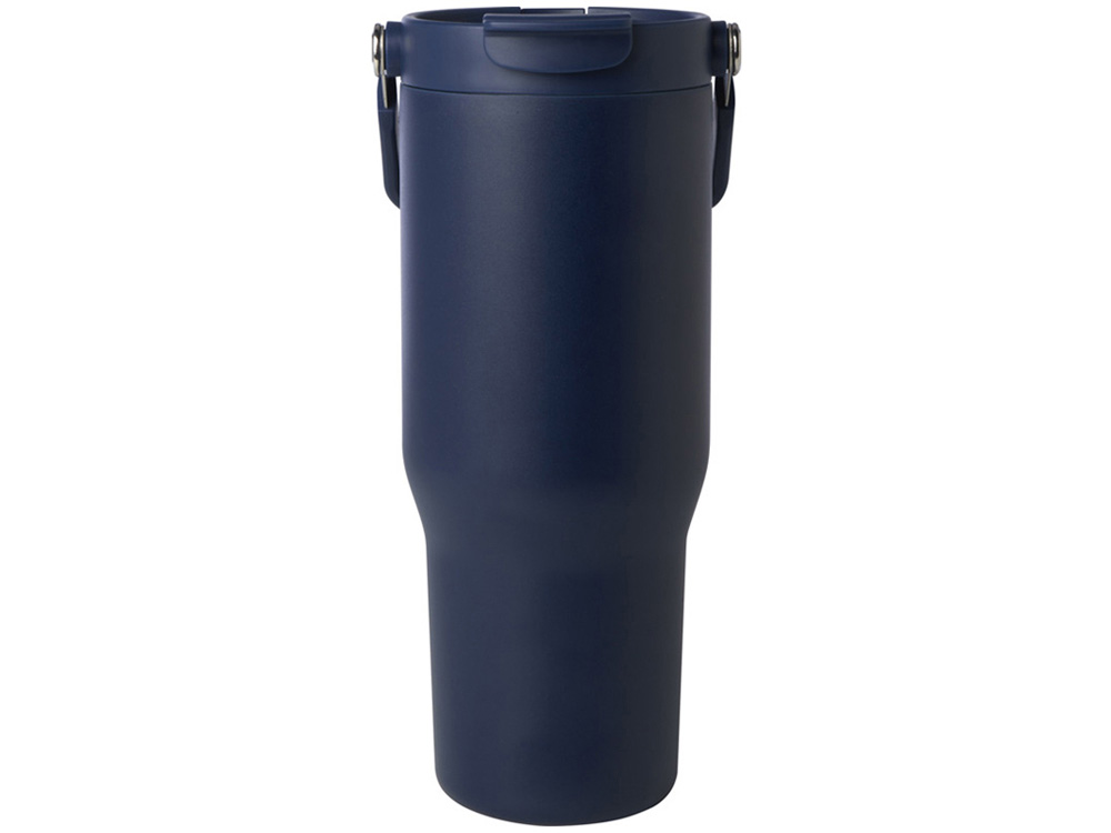 Термостакан Bronx объемом 900 мл из меди и переработанной нержавеющей стали, сертифицированной по стандарту RCS, с вакуумной изоляцией и крышкой с двойной функцией - Темно - синий — изображение 3