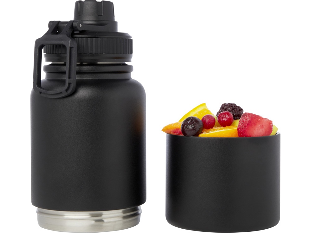 Dupeca бутылка-термос для воды из нержавеющей стали, сертифицированной по стандарту RCS, объемом 840 мл - Черный — изображение 4
