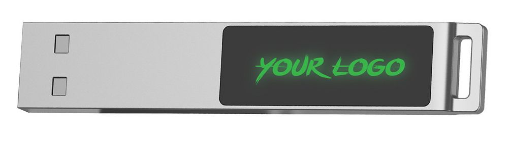 Флешка markBright с зеленой подсветкой, 16 Гб — изображение 4