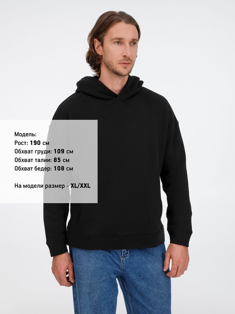 Худи оверсайз унисекс Tolla, черное — изображение 2