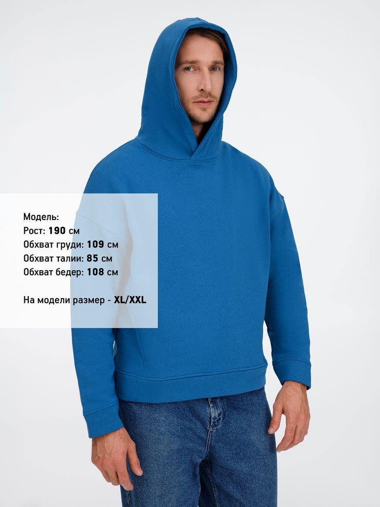 Худи оверсайз унисекс Tolla, синее (джинс) — изображение 2