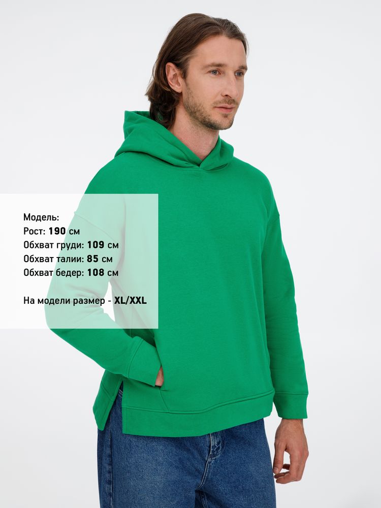 Худи оверсайз унисекс Tolla, зеленое — изображение 2