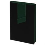 Ежедневник Bookmark, недатированный, черный с зеленым