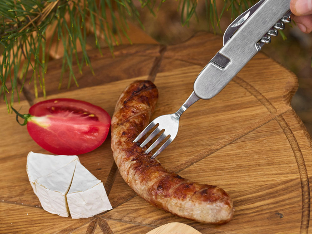 Нож перочинный Stinger, 109 мм, 8 функций, материал рукояти: нержавеющая сталь (серебристый) — изображение 13