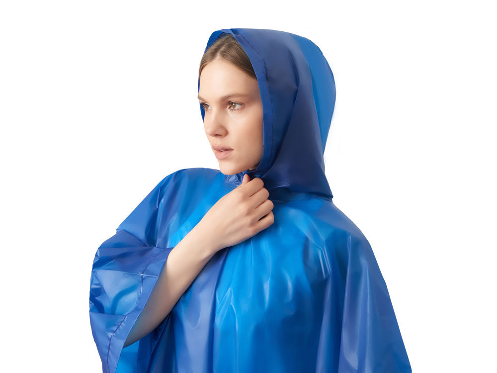 Пончо Hawaii c чехлом унисекс, классический синий — изображение 5