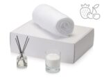 Подарочный набор White light 2.0 с пледом, диффузором, насыпной свечой