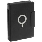 Органайзер с блокнотом и аккумулятором Oiro, черный