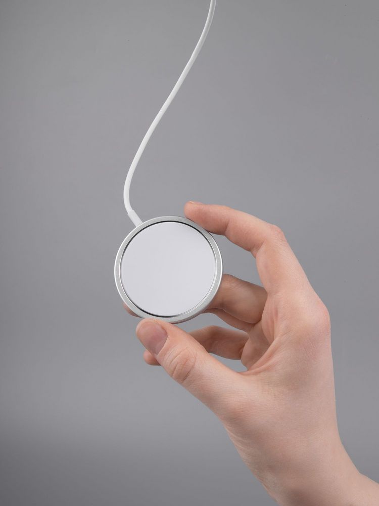 Беспроводное зарядное устройство с магнитами Magmate, серебристое — изображение 7