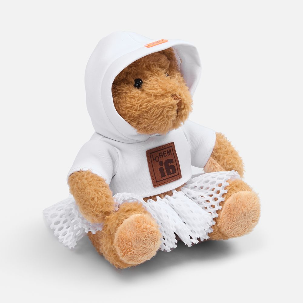 Мягкая игрушка «Мишка Cuddleton» в белом худи — изображение 3