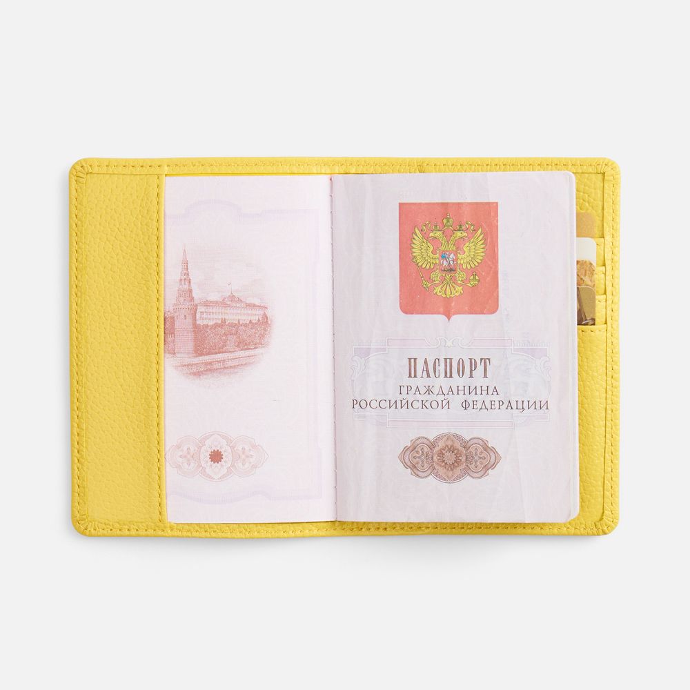 Обложка для паспорта Unison, желтая — изображение 6