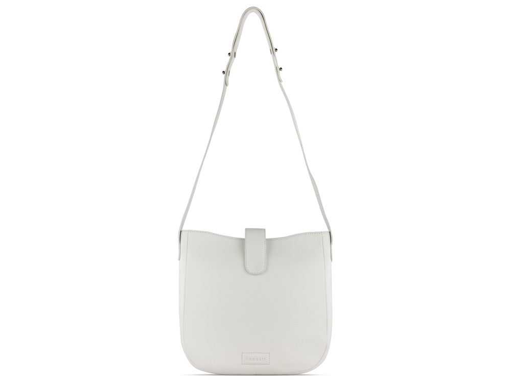 Сумка женская BUGATTI Elsa, белая, воловья кожа/полиэстер, 29х8х27 см — изображение 3