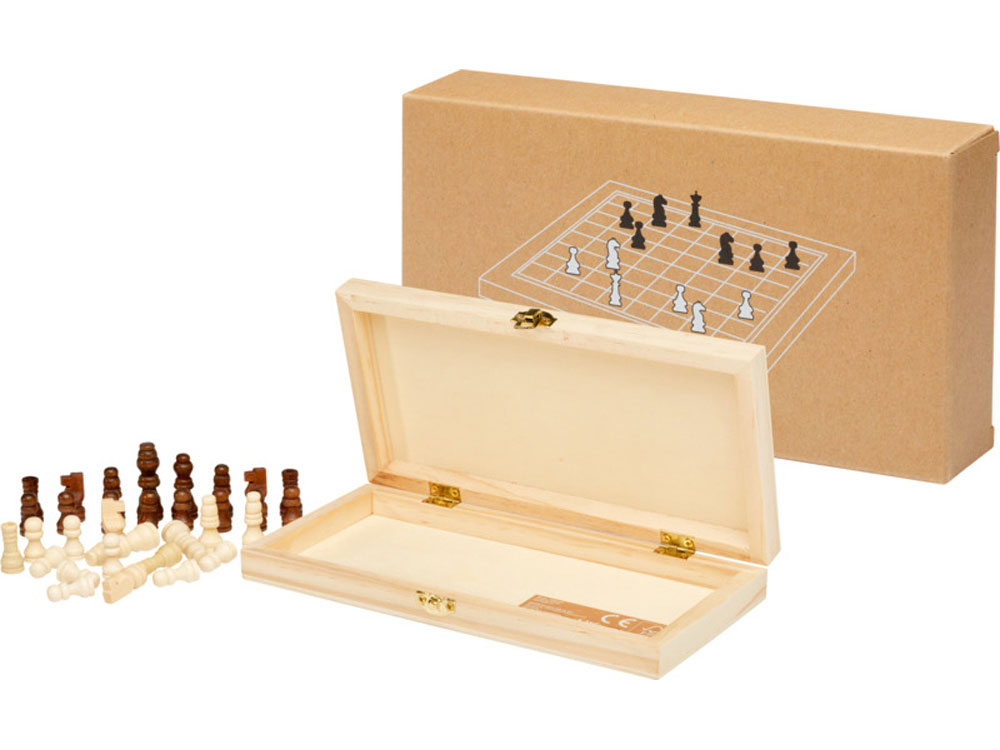 Деревянный шахматный набор King, натуральный — изображение 3
