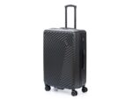Чемодан TORBER Lama, чёрный, ABS-пластик, 49 х 29,5 х 77 см, 92 л