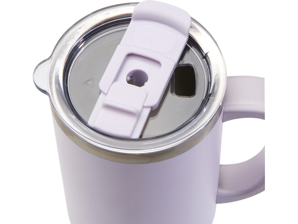 Sydney медная кружка с двойными стенками, сертифицированная согласно RCS, с вакуумной изоляцией и соломинкой, 1200 мл - Пурпурный — изображение 5