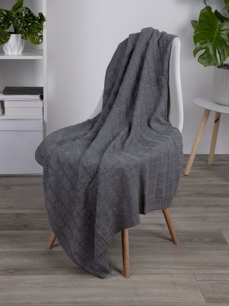 Плед Trenza, серый — изображение 6