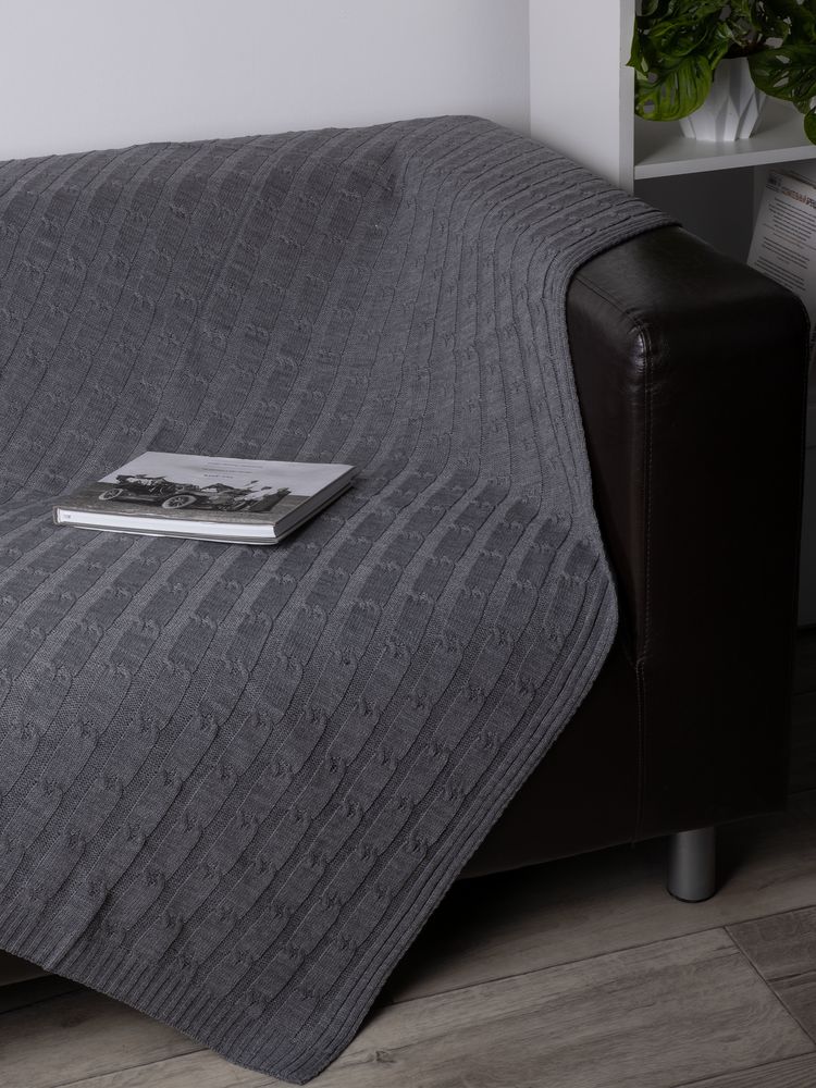 Плед Trenza, серый — изображение 7