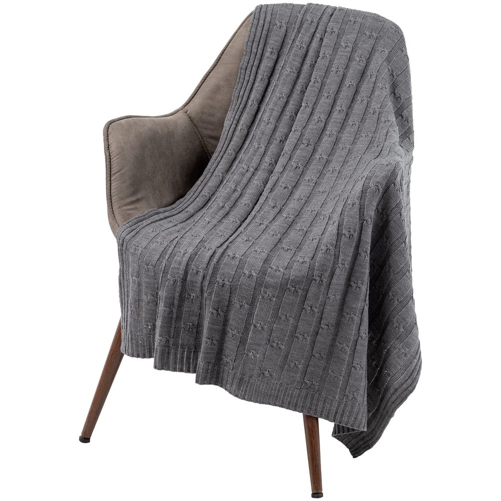 Плед Trenza, серый — изображение 5