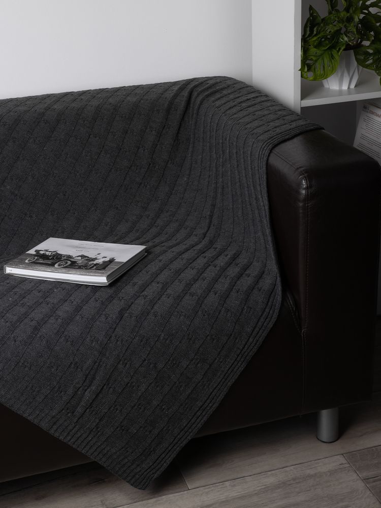 Плед Trenza, темно-серый — изображение 7