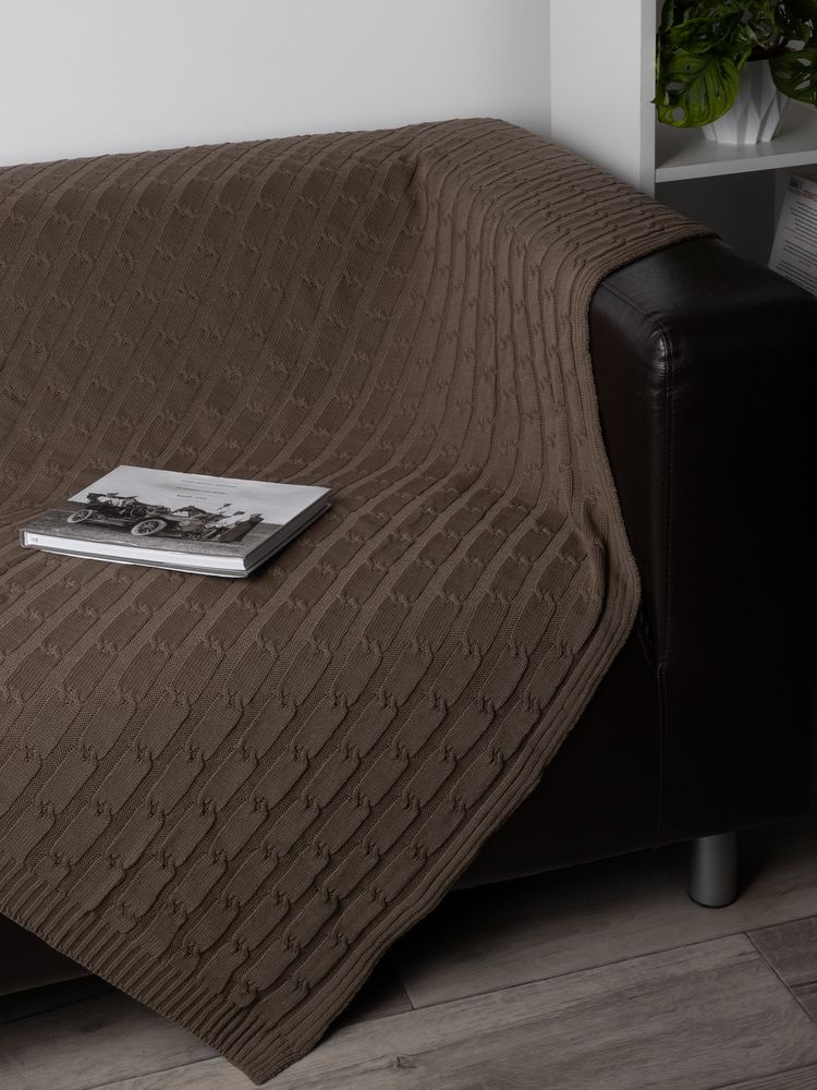 Плед Trenza, коричневый (какао) — изображение 7