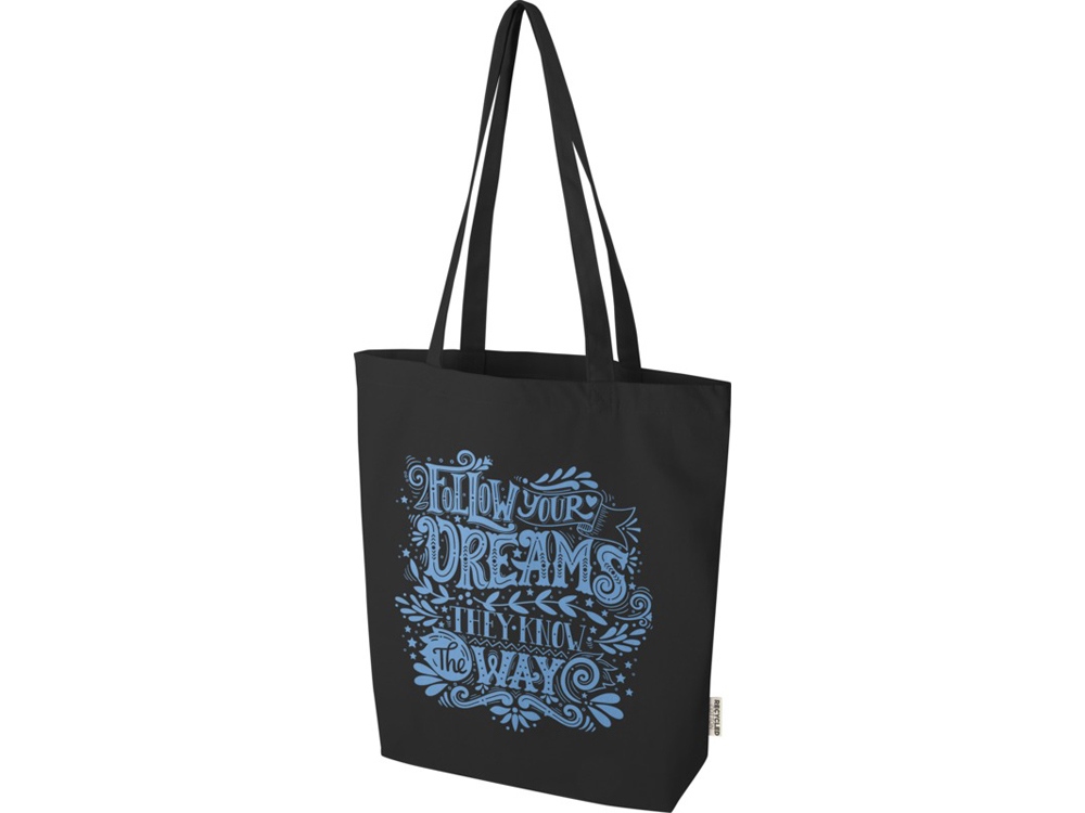 Florida эко-сумка плотностью 270 г/м² - сплошной черный — изображение 6