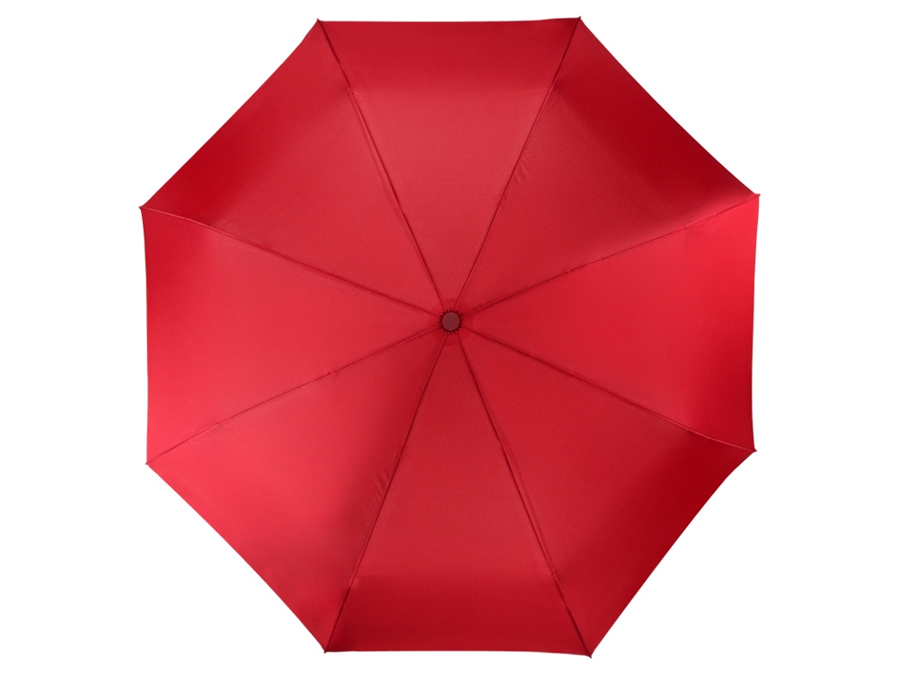 Зонт складной Irvine, полуавтоматический, 3 сложения, с чехлом, красный — изображение 6